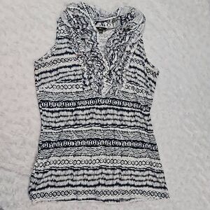 Milano Blue Aztec Print Tank Womens Size Small